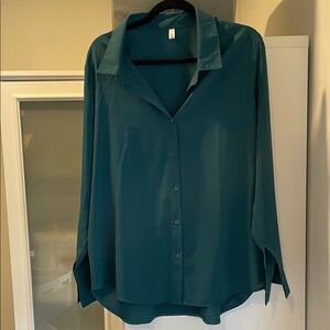 Elegant Teal Women's Blouse